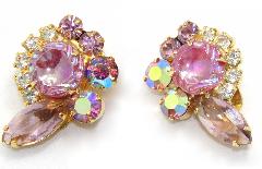 Pink Scooped Molded/Cut Earrings Clip
