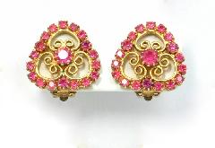 Pink Chatons Only Earrings Clip