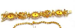 Yellow Pillowcase Molded/Cut Bracelet 5 Link