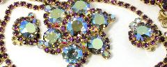 Purple (cardinal) Chatons Only Earrings Clip