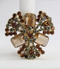 Topaz Emerald Cut Brooch