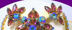 Purple (cardinal) Navettes Earrings Clip