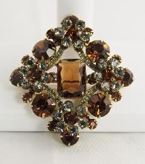Topaz Emerald Cut Brooch