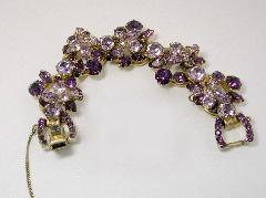 Purple (cardinal) Chatons Only Bracelet 5 Link