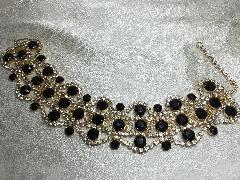 Black (jet) Chatons Only Necklace