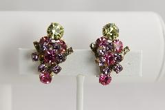 Pastel Chatons Only Earrings Clip