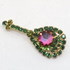 Green Dentelle Multi-Color/Shaded Brooch