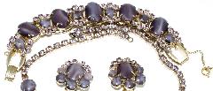 Purple (cardinal) Cabochons Bracelet 5 Link