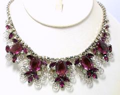 Purple (cardinal) Oval Necklace