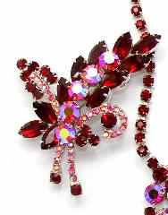 Red Navettes Brooch