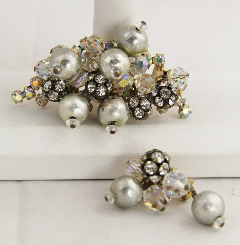 Front view of Clear Chatons Only Brooch