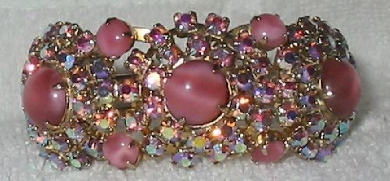 Front view of Pink Chatons Only Bracelet Clamper