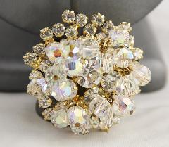 Clear Chatons Only Brooch