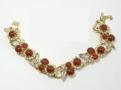 Red Cabochons Bracelet 5 Link