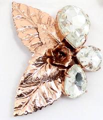 Clear Pear Brooch