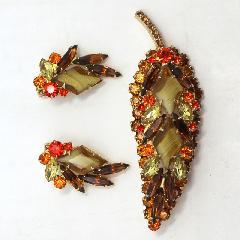 Topaz Diamond Givre Earrings Clip