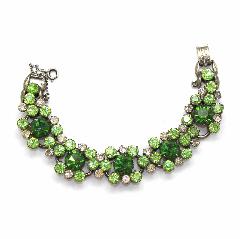 Green Chatons Only Bracelet 5 Link