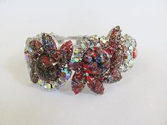 Red Cabochons Spotted Bracelet Clamper
