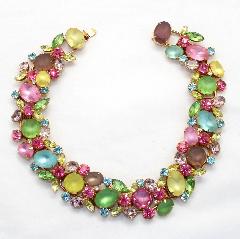 Pastel Cabochons Frosted Necklace