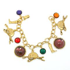 Multiple Colors Chatons Only Bracelet Charm