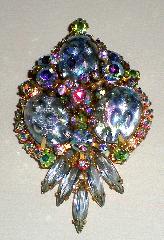 Blue Cabochons Spotted Pin Pendant