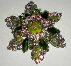 Yellow Cabochons Spotted Brooch