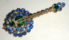 Blue Chatons Only Brooch