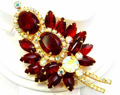 Red Oval Brooch