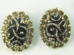 Hematite Cabochons Molded/Cut Earrings Clip
