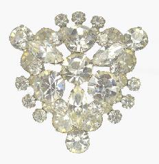 Clear Navettes Brooch