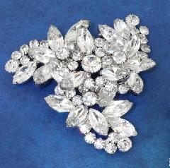 Clear Navettes Brooch