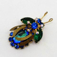 Multiple Colors Oval Multi-Color/Shaded Brooch