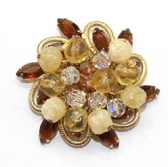 Topaz Navettes Brooch