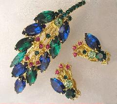 Multiple Colors Navettes Earrings Clip