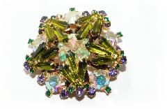 Green Spear Rivoli/Margarita Brooch