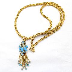 Blue Navettes Pendant