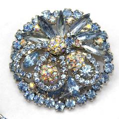 Blue Navettes Brooch