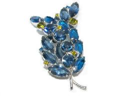 Blue Navettes Brooch