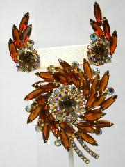 Topaz Navettes Earrings Clip