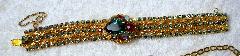 Green Pear Bracelet Flat Push In