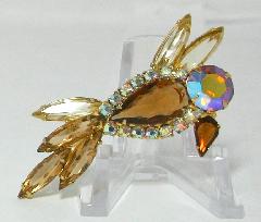 Topaz Pear Brooch