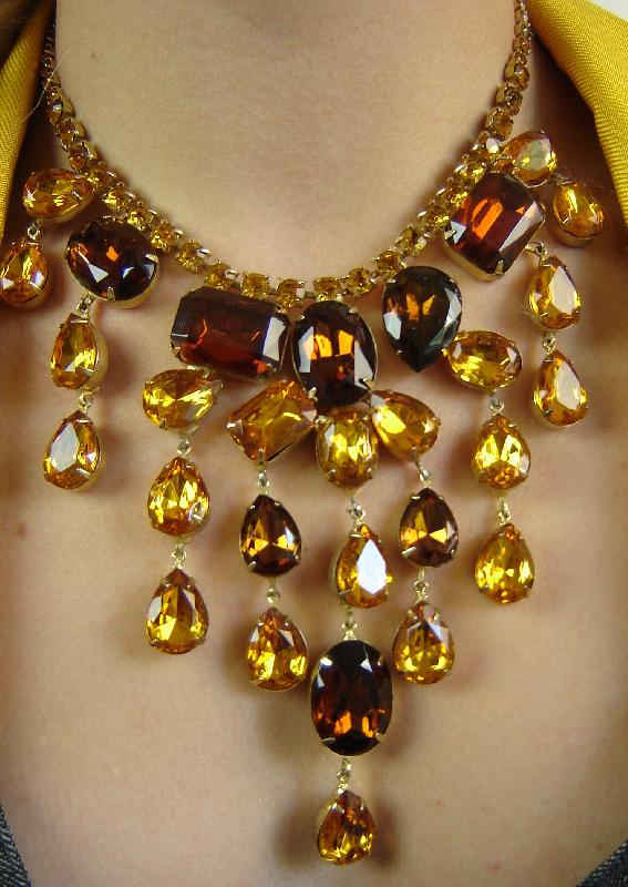 Front view of Topaz Pear Necklace