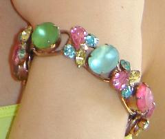 Pastel Oval Frosted Bracelet 5 Link