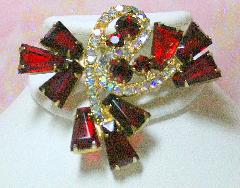 Red Keystones Brooch