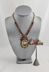 Pink Oval Necklace