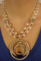 Clear Chatons Only Plastic Necklace