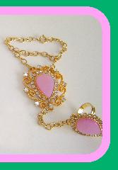 Pink Pear Plastic Bracelet Slave