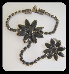 Black (jet) Navettes Bracelet Slave