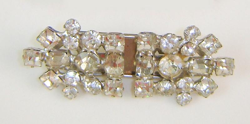 Front view of Clear Square Dress Clip