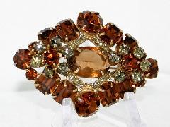 Topaz Emerald Cut Brooch